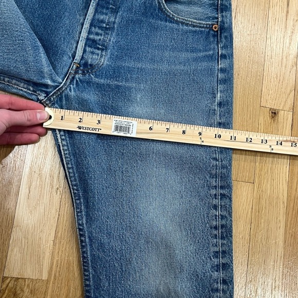 VTG 80s 501 Levis Womens 28x28.5 Jeans Custom Cowhide Denim Blue 524 Button - Picture 10 of 11